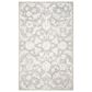 Safavieh Micro-Loop Floral 5" x 8" Grey and Ivory Area Rug, , large