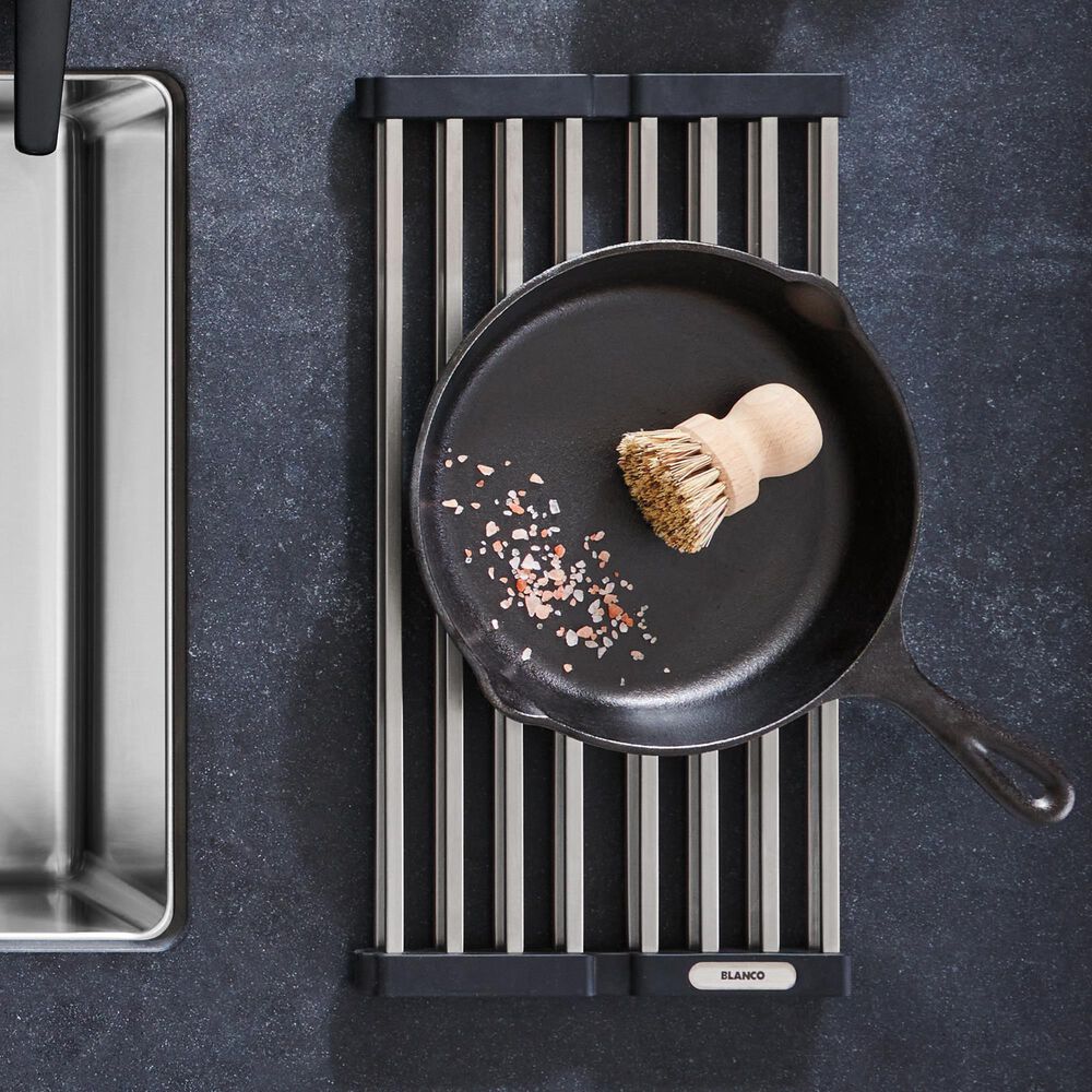 Blanco Precis Foldable Drying Mat in Stainless Steel, , large