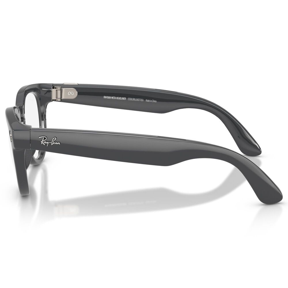 Rayban Glasses Headliner Gen 2 Sunglasses with Clear and Emerald Transitions Lenses in Shiny Asteroid Grey, , large