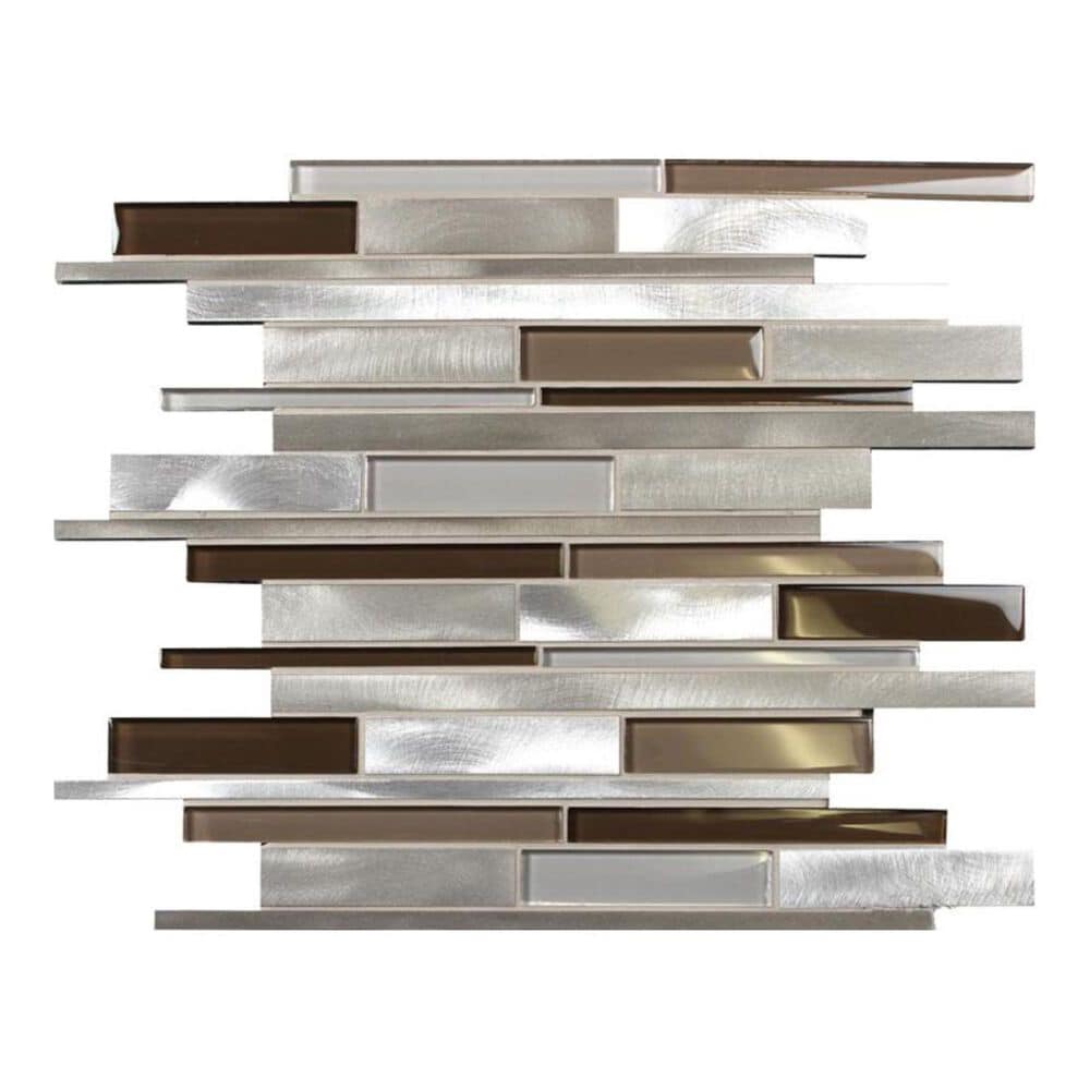 MS International Madison Avenue 12" x 12" Glass and Metal Mosaic Sheet, , large