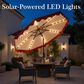 HOMLUX 10" Solar LED Patio Umbrella with Adjustable Tilt and in Red, , large