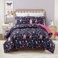 Peking Handicraft Fairy Garden 2-Piece Full/Queen Comforter Set in Navy and Pink, , large