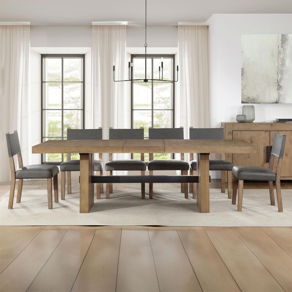 Crystal City  7-Piece Dining Set in Brown and Gray, , large