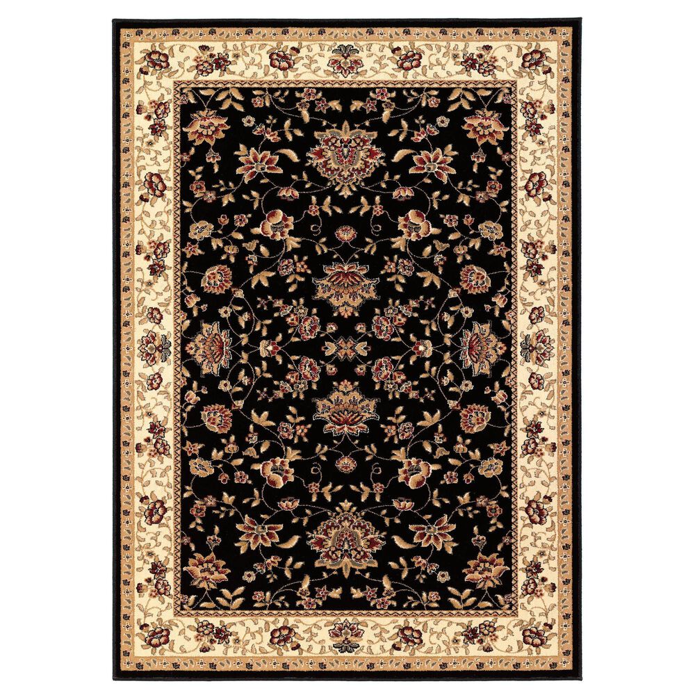 Radici USA Como 1597 Black 3"3" x 4"11" Area Rug, , large