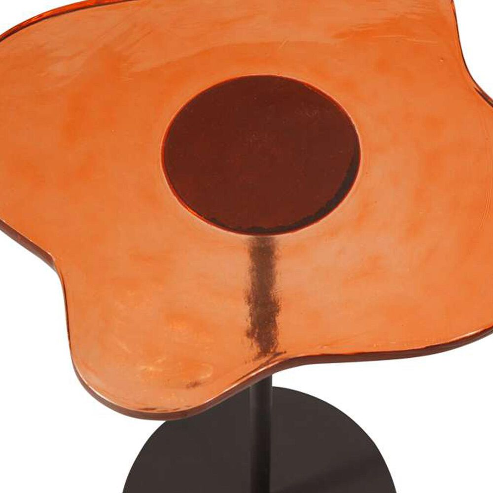 Bassett Mirror Company Elijah Accent Table in Red and Matte Black, , large