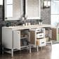 James Martin Vanities Addison 72" Double Bathroom Vanity in Glossy White with 3 cm Eternal Marfil Quartz Top and Rectangular Sinks, , large