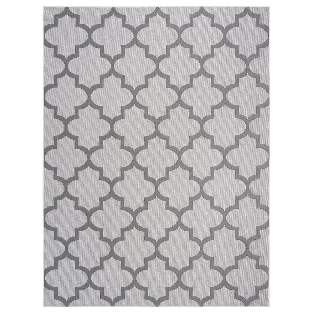 Safavieh Bermuda BMU804B 9" x 12" Ivory and Grey Indoor/Outdoor Area Performance Rug, , large