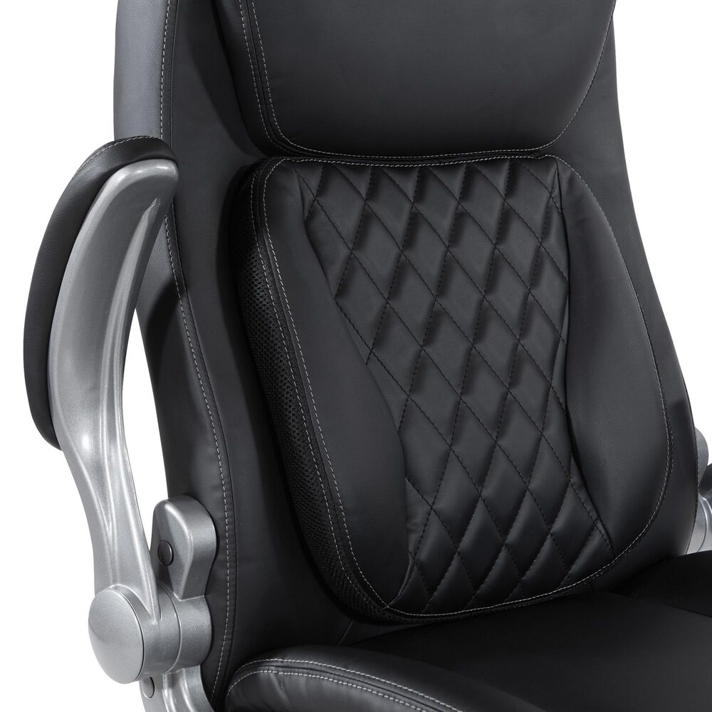 Valor Living Executive Chair with Black Upholstery in Titanium, , large