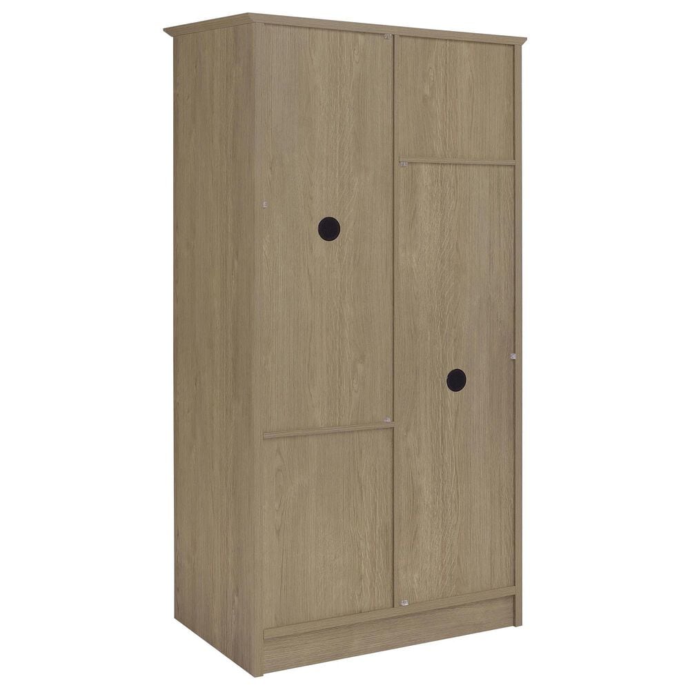 Coaster Cassara 2 Door Wardrobe Cabinet in Latte, , large