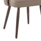 LumiSource York Side Chair with Brown Faux Leather Cushion in Dark Walnut (Set of 2), , large