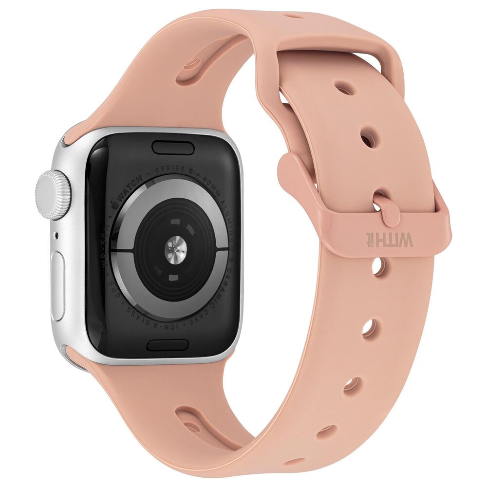 WITHit Band Candy Smooth Silicone Strap for 38/40/41 Apple Watch in Sweet Pink, , large