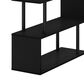 HOMLUX 3-Tier Shelves L-Shape Computer Desk in Americano and Black, , large