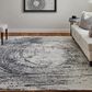 Feizy Coda 8928F 9" x 12" Black and White Area Rug, , large