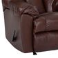 Moore Furniture Connery Manual Leather Rocker Recliner in Blaze Bourbon, , large