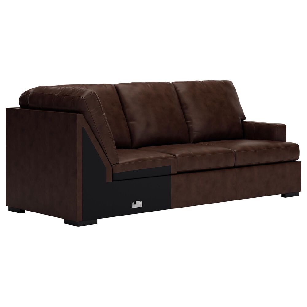 Ashley McDowlan 3-Piece Stationary Left Facing Sectional with Chaise in Coffee, , large