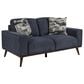 Golden Wave Furniture Heath Stationary Loveseat in Navy, , large