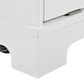 HOMLUX 47" Fluted Kitchen Island with Trash Can Storage Cabinet in White and Natural, , large