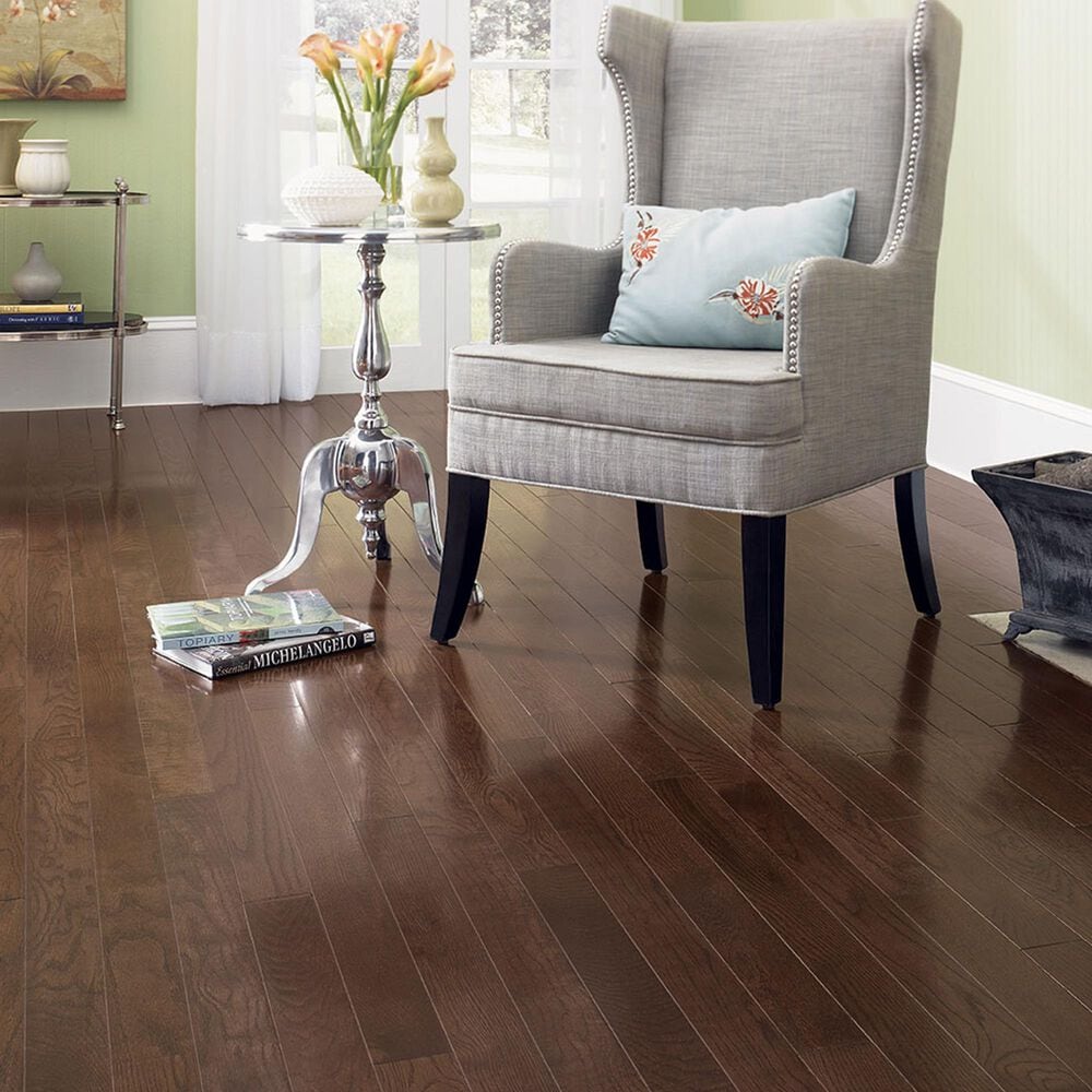 Mullican Flooring St. Andrews Dark Chocolate 2 14" Oak Solid Hardwood, , large