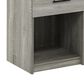HOMLUX 1-Drawer Modern Nightstand with Bar Handle in French Oak Grey (Set of 2), , large