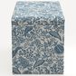 Rifle Paper Co Crafted by Cloth and Company Willie Storage Bench in Peacock Blue/White, , large