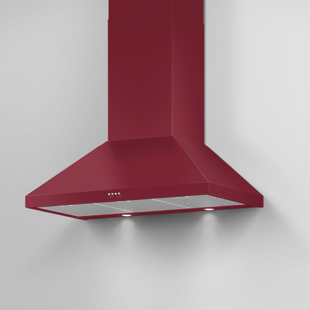 Fisher &amp; Paykel 36&quot; Classic Wall Hood with Pyramid Chimney in Red, , large