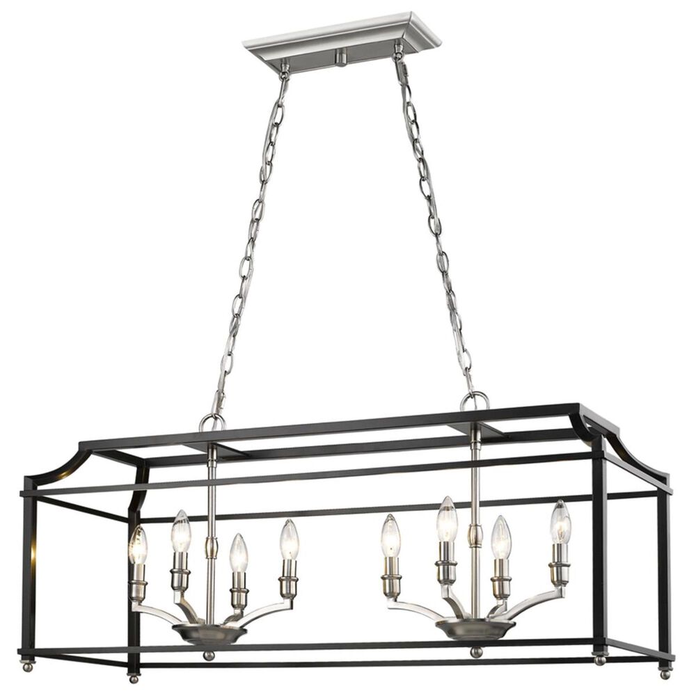 Golden Lighting Leighton PW Linear Pendant in Pewter with Black, , large