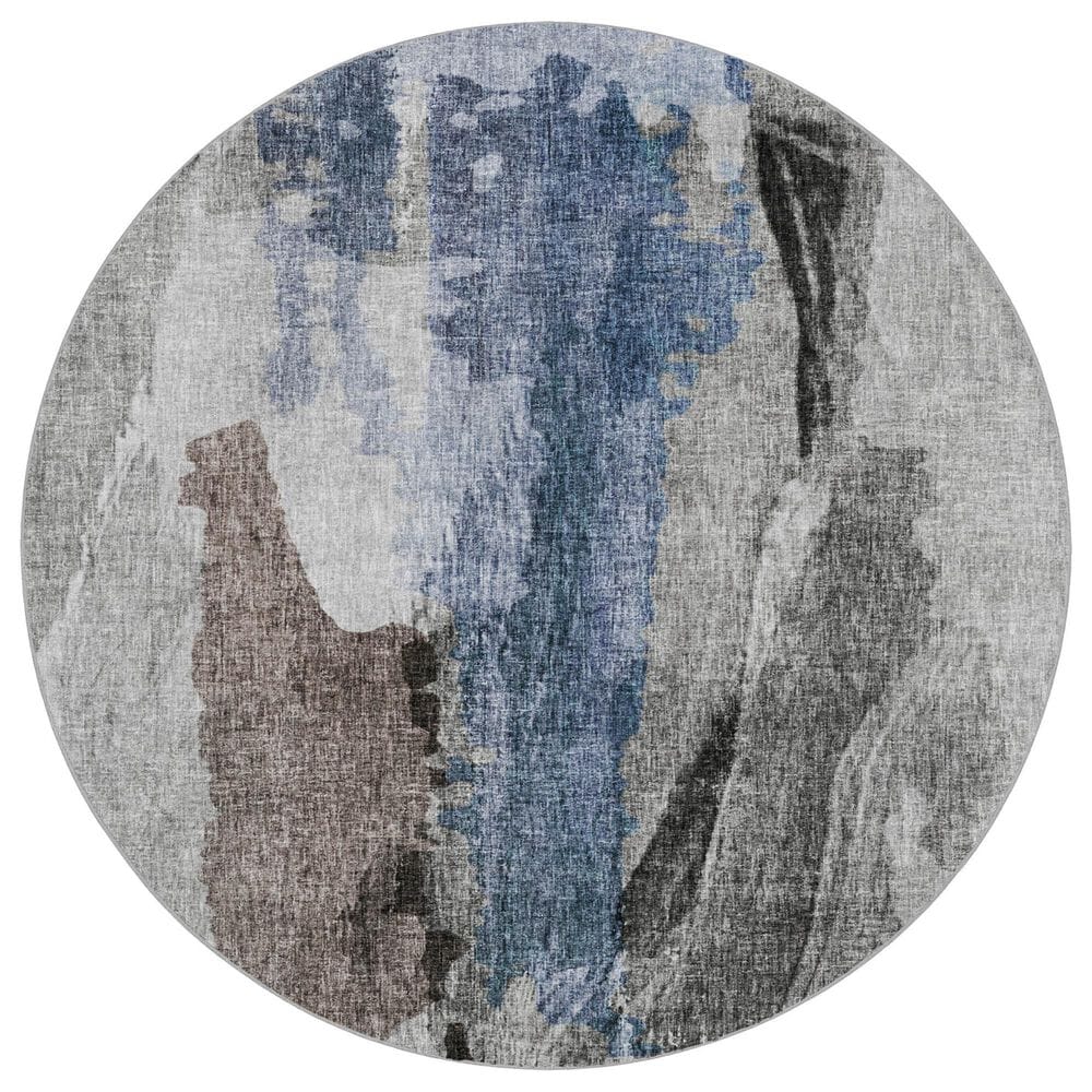 Dalyn Rug Company Boca BO6 Pewter 8" Round Area Rug, , large