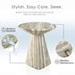 Furniture of America Karvyn 18" Travertine Side Table in Gray, , large