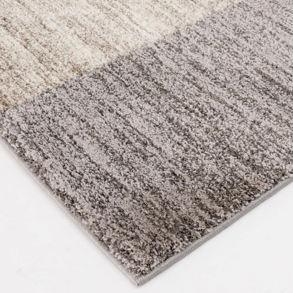 Central Oriental Structures Torrent Adley 6&#39;7&quot; x 9&#39;6&quot; Soot and Cloud Area Rug, , large