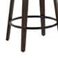 LumiSource Mustang 26" Swivel Counter Stool with Grey Fabric Upholstery in Glazed Walnut and Black (Set of 2), , large