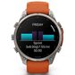 Garmin fenix 9 Pro Smartwatch 47mm Titanium with Autumn Orange and Spark Orange Silicone Band, , large