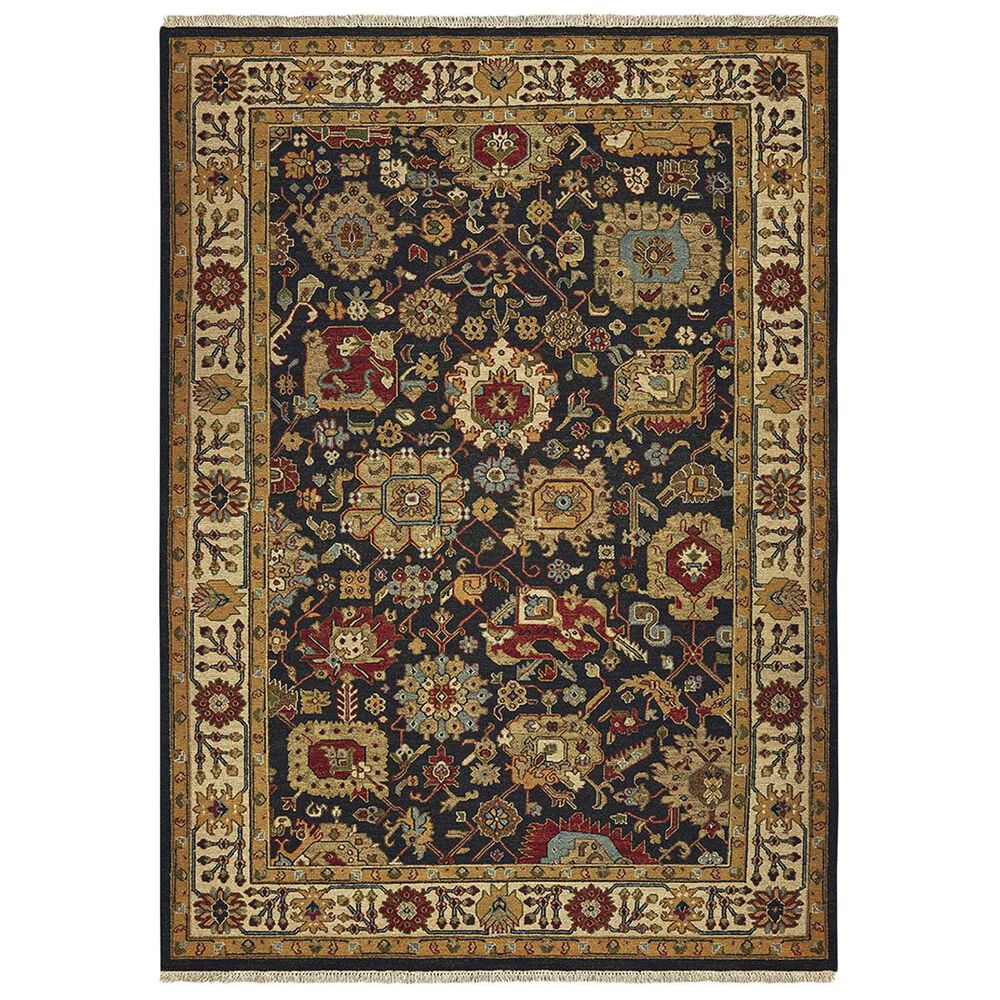 Oriental Weavers Angora 12302 2'6" x 10' Black and Ivory Runner, , large