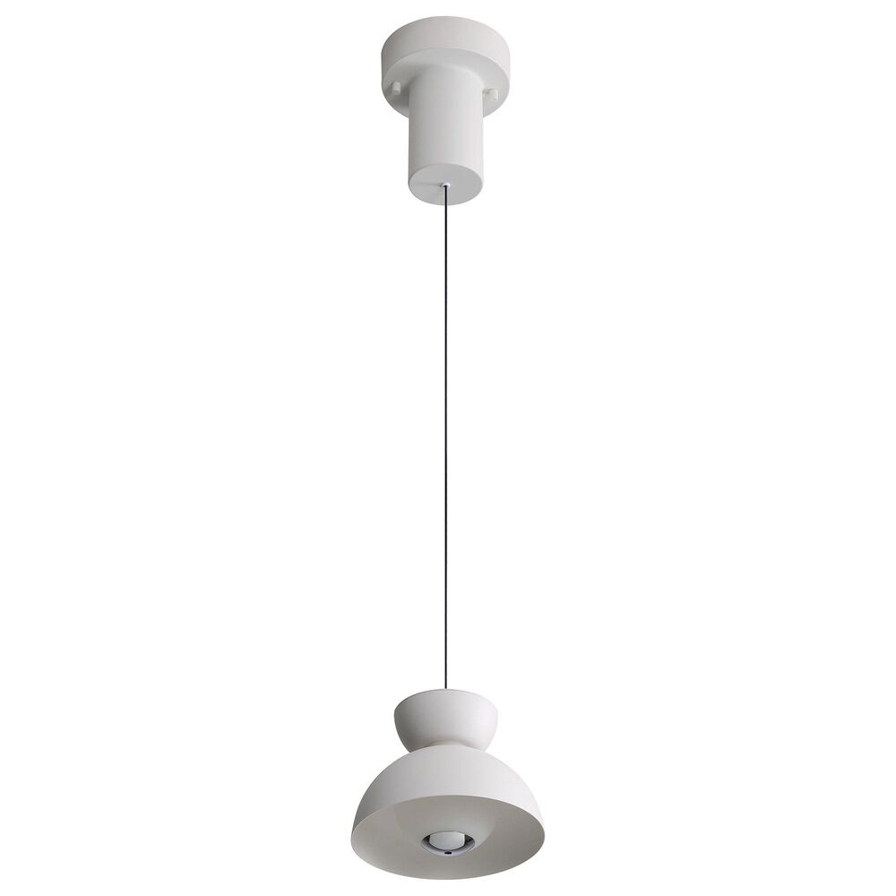 Golden Lighting Vintra LED 1-Light Pendant in Sand White with Chrome, , large