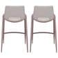 Zuo Modern Desi Counter Chair in Beige/Dark Brown (Set of 2), , large