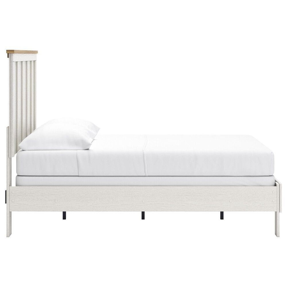 Ashley LInnocreek 5-Piece Full Bedroom Set in White and Warm Brown, , large