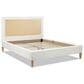 Jennifer Taylor Home Haley Queen Platform Bed with Snow White Upholstered in Natural, , large