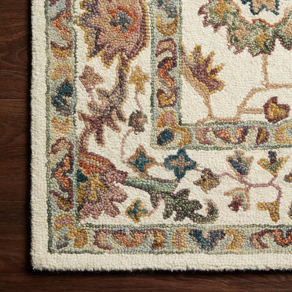 Loloi Padma 2&#39;6&quot; x 7&#39;6&quot; White and Multicolor Runner, , large
