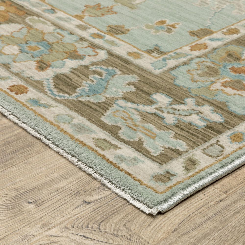 Oriental Weavers Maeve MAE06 Blue and Rust 7&#39;10&quot; x 10&#39;10&quot; Area Rug, , large