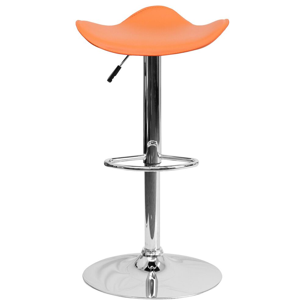 Flash Furniture Adjustable Barstool in Orange, , large