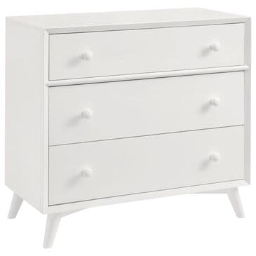 M Design Village Dawson 3-Drawer Dresser in White, , large