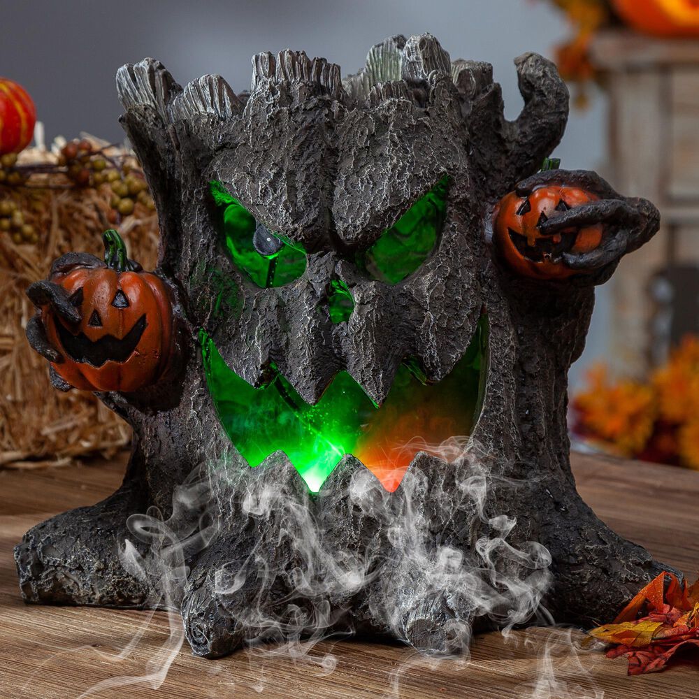 The Gerson Company Smoking Haunted Stump in Multicolor, , large