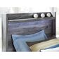 Ashley Baystorm Twin LED Panel Headboard in Smoke Gray, , large