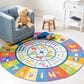 Safavieh Kids Playhouse 5" Round Beige and Blue Rug, , large