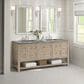 James Martin Vanities Breckenridge 72" Double Vanity in Whitewashed Oak with 3 cm White Zeus Quartz Top, , large