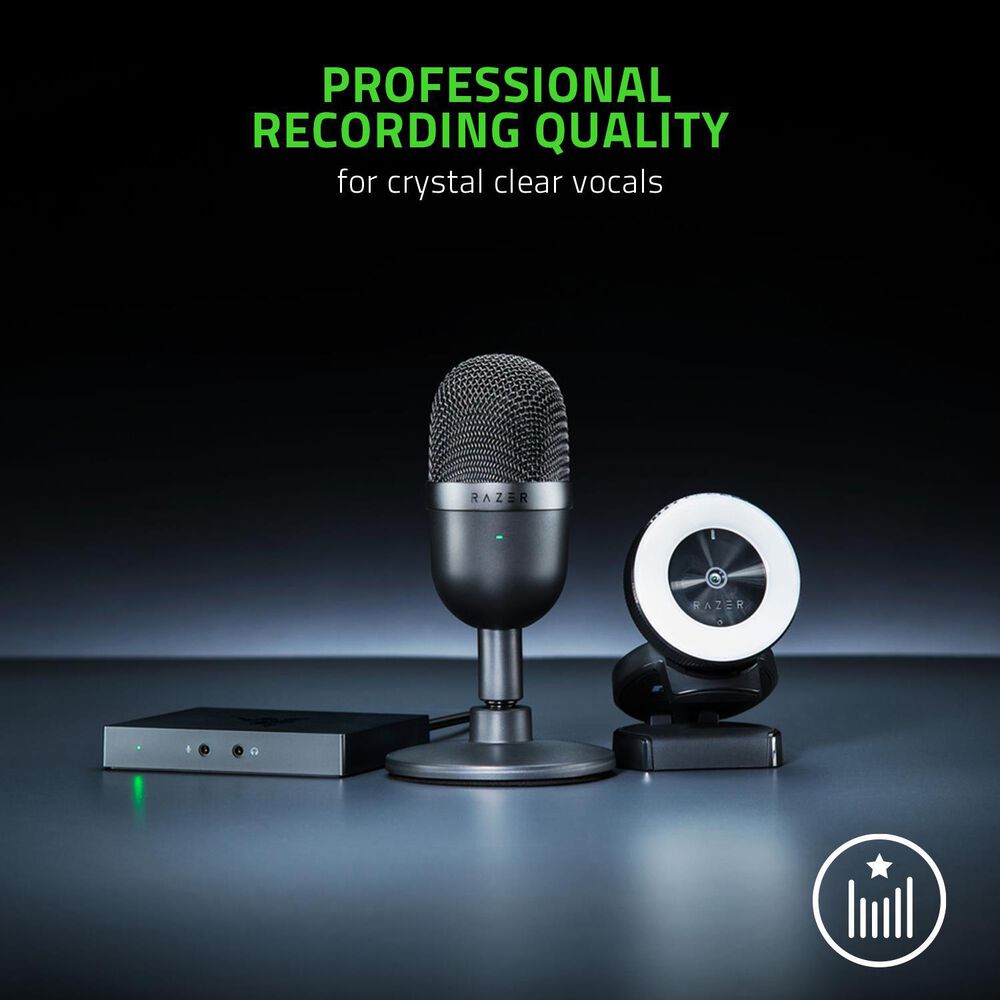 Razer Seiren Mini Wired Ultra-Compact Streaming Microphone in Black, , large