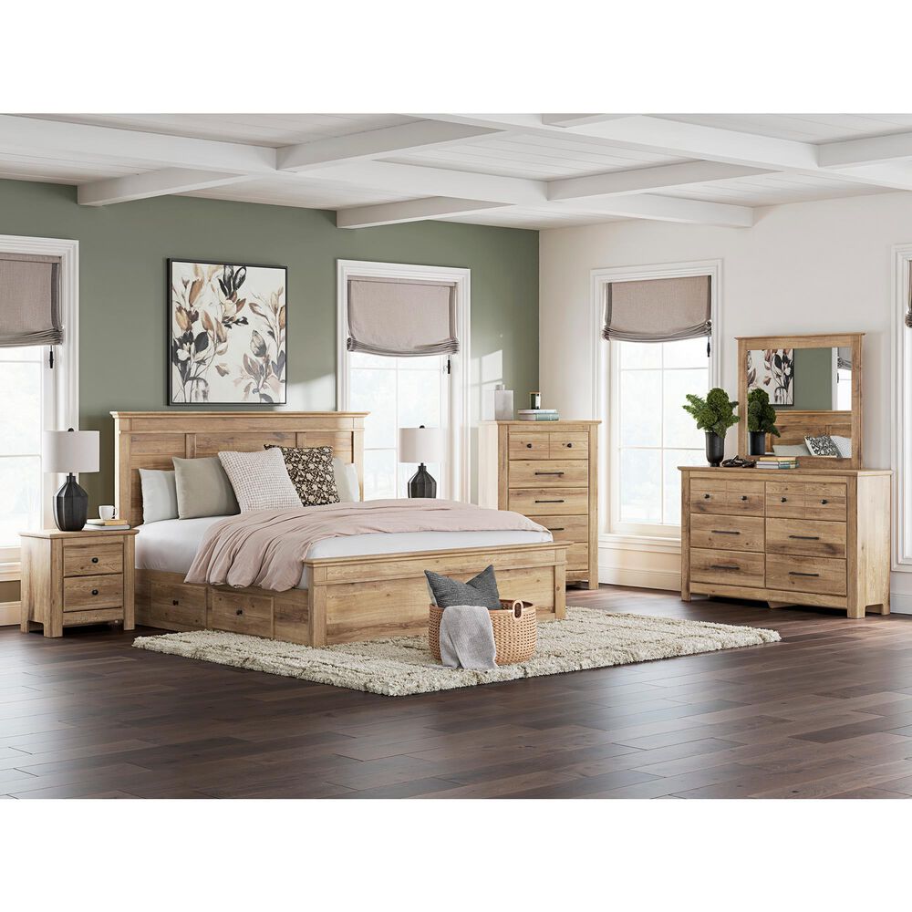 Ashley Makidern King Storage Bed with Four Drawers in Tan, , large