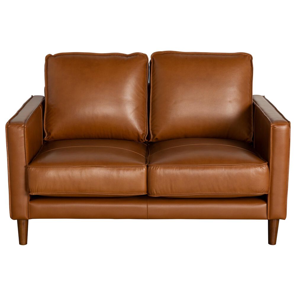 Mayberry Hill Pacer Leather Loveseat in Fiero Tan, , large