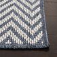 Safavieh Bermuda 6"7" Square Blue and Creme Indoor/Outdoor Area Performance Rug, , large