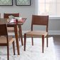 Linon Home Decor Cadence Side Chair with Woven Rope Seat in Brown (Set of 2), , large