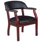 Regency Global Sourcing Ivy League Low Curved Back Captain Chair in Black, , large